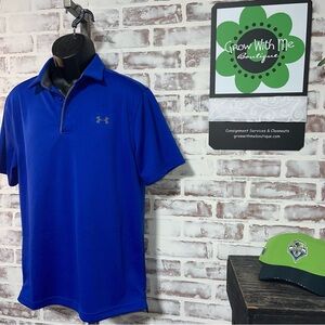 Under Armour Blue Performance Polo Shirt medium